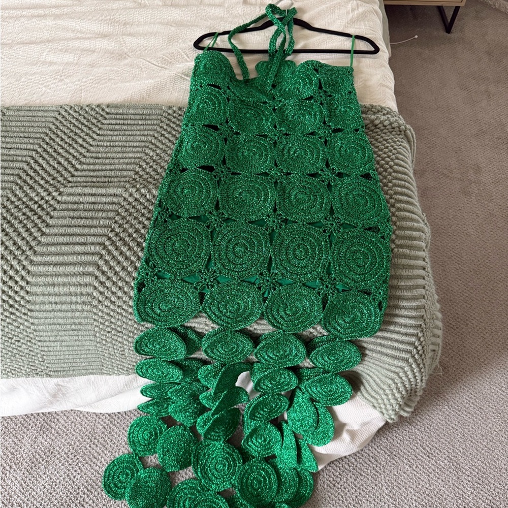 Simon Miller Green High Low Cut Out Dress - Picture 2 of 2